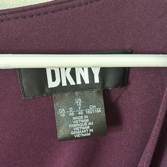 DKNY Elegant Purple Long Sleeve Dress - Picture 8 of 11